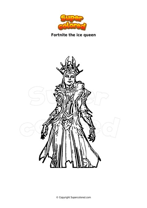 coloring page fortnite  ice queen supercoloredcom