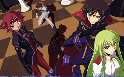 Cape Cc Code Geass Green Hair Kallen Stadtfeld Kururugi Suzaku Lelouch