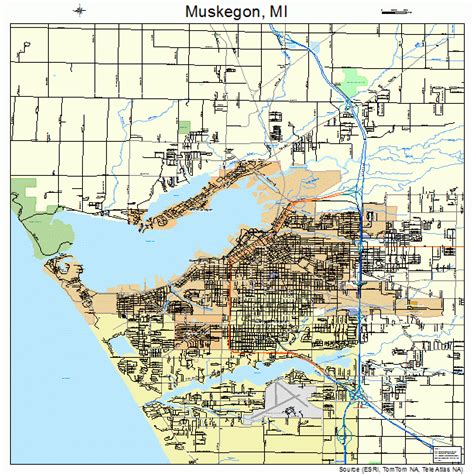 muskegon michigan street map