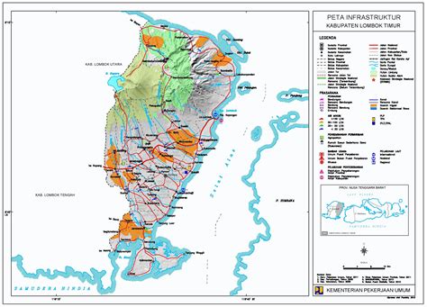 peta kota peta kabupaten lombok timur