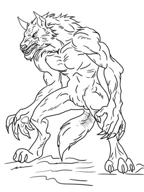 ben  werewolf coloring page  printable  kids letscoloritcom