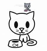 Coloring Pages Cute Cat Kitten Baby Animal Animals Cats Cartoon Kids Easy Kitty Sheets Colouring Kittens Really Adults Print Anime sketch template
