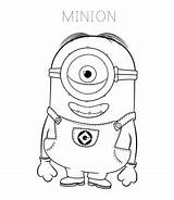 Coloring Minion Minions Pages Stuart Despicable Eyed Date Template Playinglearning sketch template