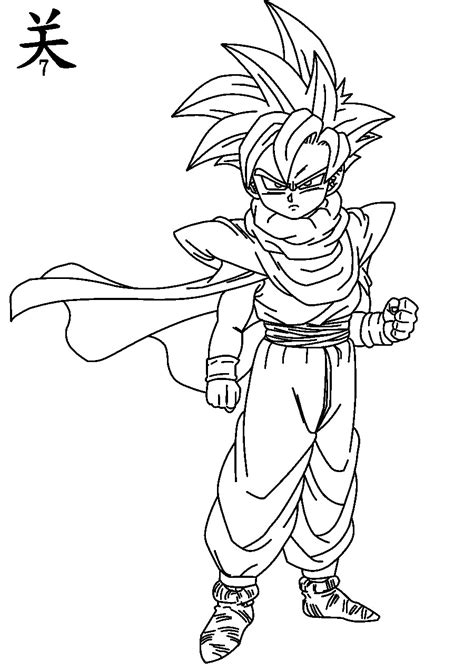 gohan super saiyan  coloring pages  getcoloringscom