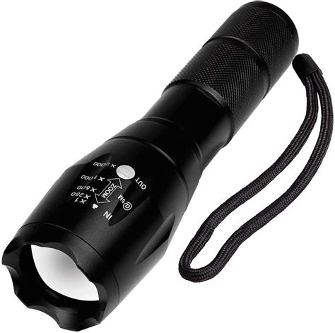 rechargeable tactical flashlight high lumens led super bright zoomable  modes water