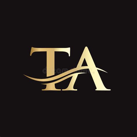 ta logo design initial ta letter logo design stock vector illustration  initial branding