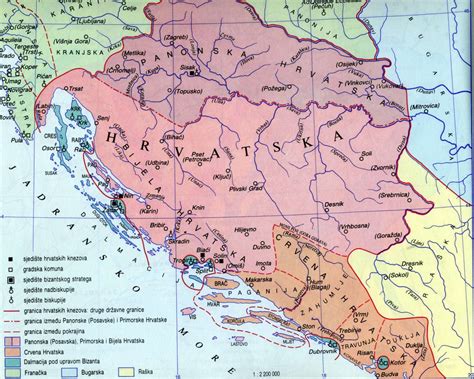 bijela hrvatska  crvena hrvatska za vrijeme vladanja kneza trpimira croatia map croatia