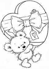 Bear Coloring Pages Tulamama Valentine Easy Printable Sheets Print Valentines Kids Adult sketch template