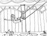 Coloring Pages Trapeze Showman Greatest Circus Robin Great Artist Redo sketch template