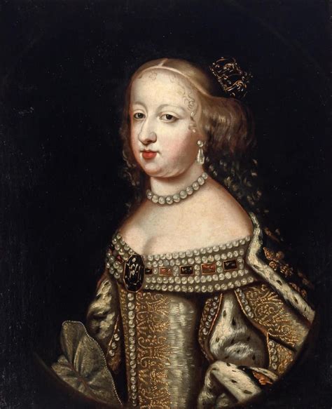 French School 17th Century Portrait Of Maria Theresa Of