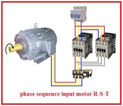 reverse  phase motor wiring diagram  stop engineering