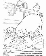 Farm Coloring Pages Animals Animal Printable Color Pigs Pig Kids Print Book Sheets Domestic Printing Clipart Popular Library Farmyard Comments sketch template