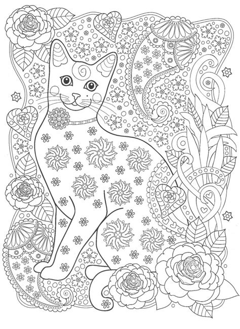cat  patterns  colors coloring pages
