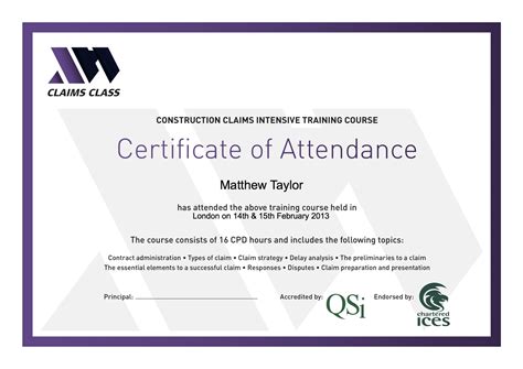 certificate  attendance templates sitetitle