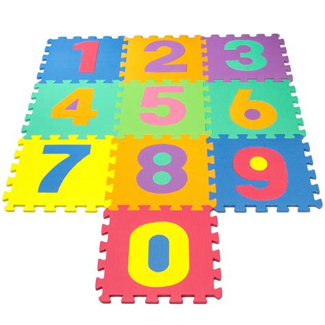 foam floor number puzzle mat  piece sorbus home