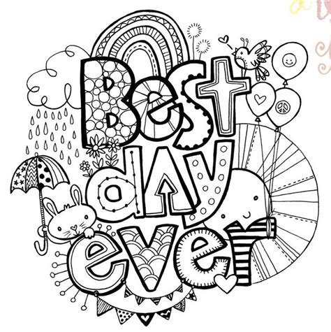 day  coloring page quote coloring pages printable adult