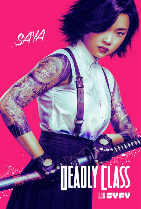 deadly class new posters introduce the characters in hot pink