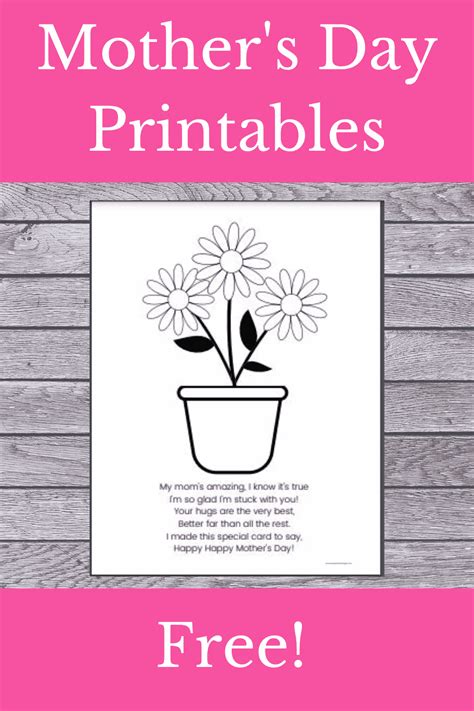 printable mothers day flower poem printable world holiday