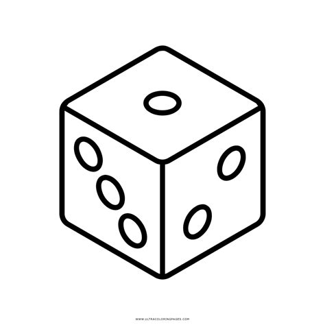 dice coloring pages sketch coloring page