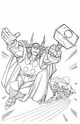Thor Coloring Pages Kids Printable Para Colorear sketch template