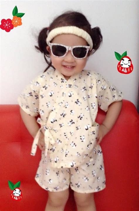 child yukata suit japanese style iamwilasinee   thai cotton