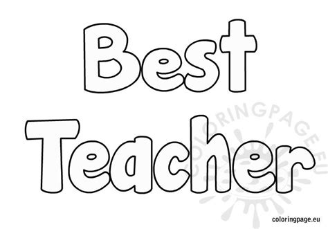 teacher coloring page coloring page