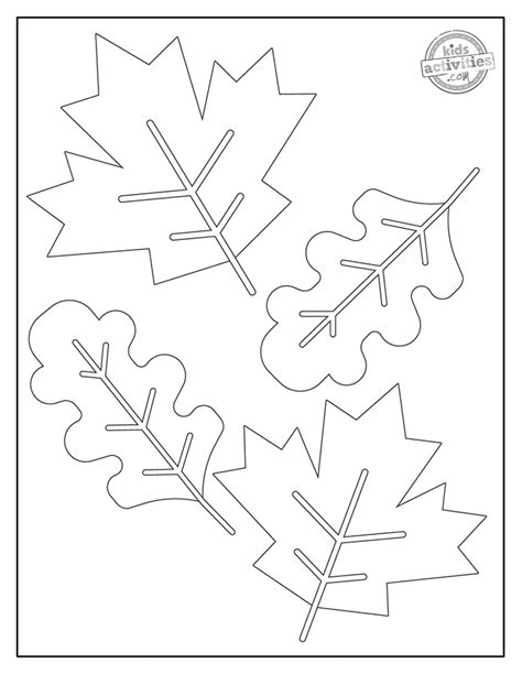 autumn leaf coloring pages  fall coloring fun kids
