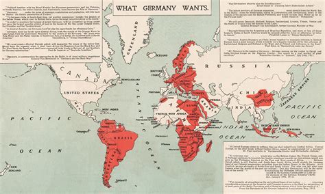alleged map  imperial german ambitions rgermanempire