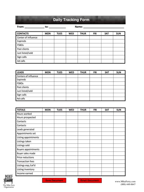 daily tracking sheet fill  sign printable template