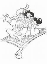 Carpet Coloring Magic Jasmine Aladdin Princess Printable Kids Ride Pages sketch template