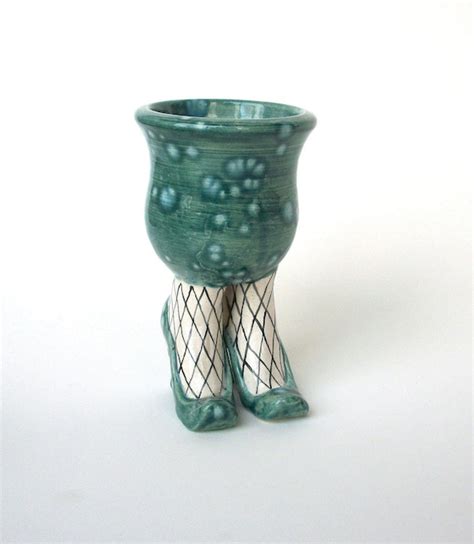 Ceramic Turquoise Sex Pot Planter With Heels And By Jmnpottery