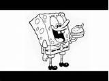 Patty Krabby Spongebob Eat Draw sketch template