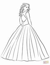 Coloring Quinceanera Pages Dress Quince Fashion Drawing Printable Sketch Book sketch template