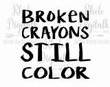 Crayons Broken Svg Still Color Instant Digital sketch template