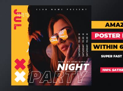 night party poster design  md hasan  dribbble