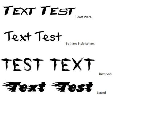 games development text styles