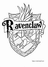 Ravenclaw Crest Hitam Gryffindor Coloring1 Quidditch Coloringhome Printables sketch template