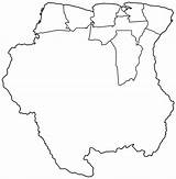 Suriname Districts Mapsof Karte Landkarten Coloring Republic sketch template