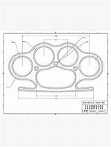 Knuckle Duster Schematic Knuckles Brass sketch template