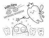 Tooth Fairy Coloring Fun Kids Visit Toothfairy sketch template