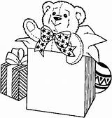 Present Box Birthday Coloring Pages Big Getcolorings Color sketch template
