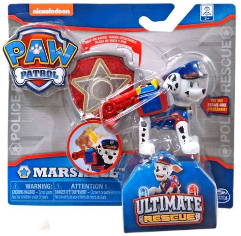 paw patrol ultimate rescue rubble exclusive figure badge spin master