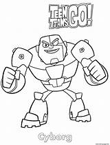 Teen Titans Coloring Go Cyborg Pages Cartoon Printable sketch template