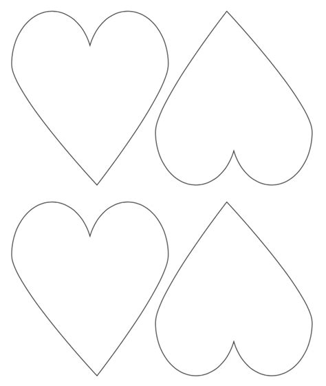 heart template printables  heart stencils  patterns