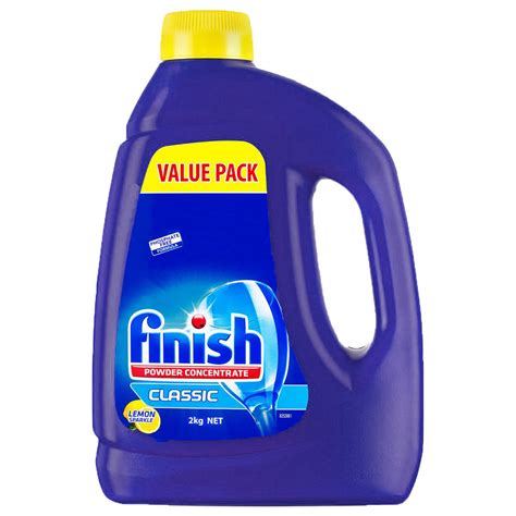 finish kg  washes concentrated lemon dishwasher powder detergent