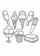 Ice Creams Colorir Sorvete sketch template