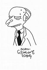 Groening Matt Burns Drawing Mr Lot sketch template