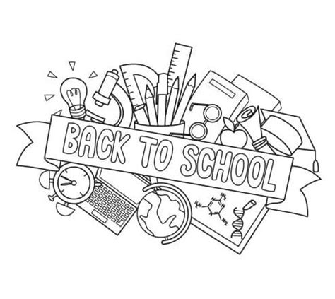 school  coloring page  printable coloring pages  kids