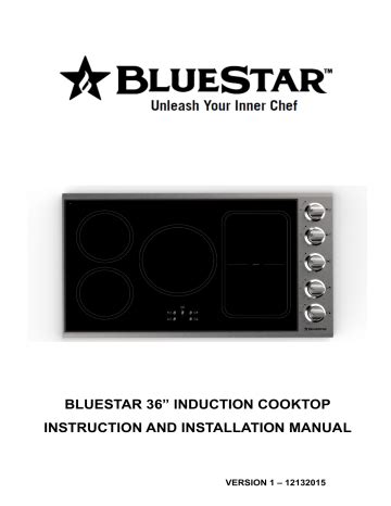 bluestar bspindckt bluestar induction cooktop manual manualzz