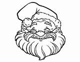 Claus Santa Face Coloring Coloringcrew Colorear sketch template
